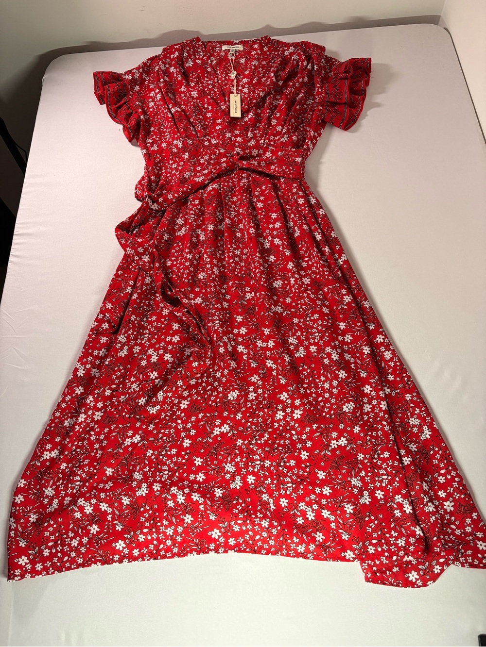 Max Studio Red Floral Maxi Dress